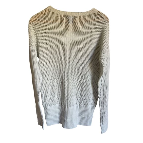 New! Calvin Klein Open Knit Mint Green V-Neck Pullover Sweater Size Medium MSRP - Picture 2 of 7